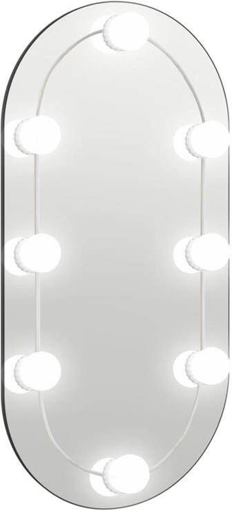 VidaXL Spiegel met LED-verlichting ovaal 60x30 cm glas