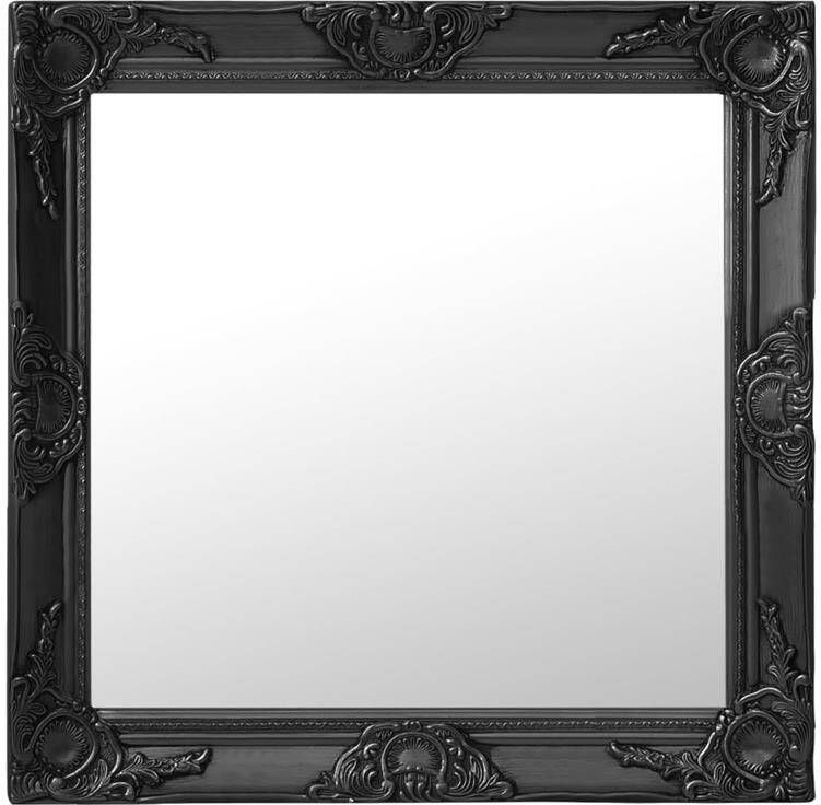 VidaXL Spiegel Zwart 60 x 60 cm