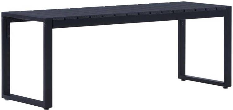 VIDAXL Tuinbank 120 5 cm PS-plaat zwart
