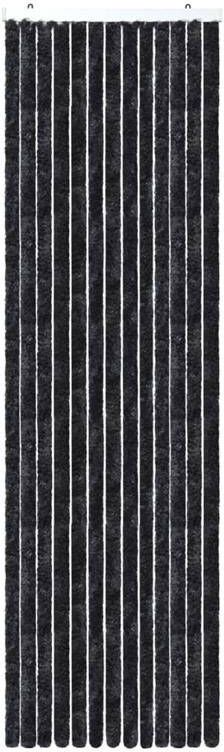VidaXL Vliegengordijn 120x220 cm chenille antraciet