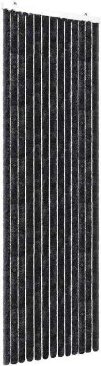 VidaXL Vliegengordijn 56x185 cm chenille antraciet
