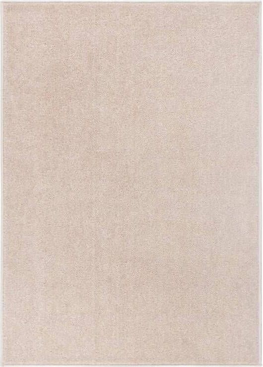 VidaXL -Vloerkleed-kortpolig-120x170-cm-donkerbeige