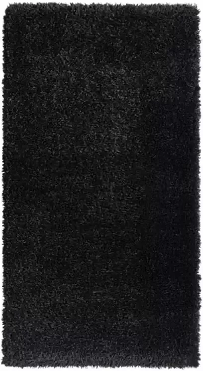 VidaXL Vloerkleed shaggy hoogpolig 50 mm 80x150 cm zwart