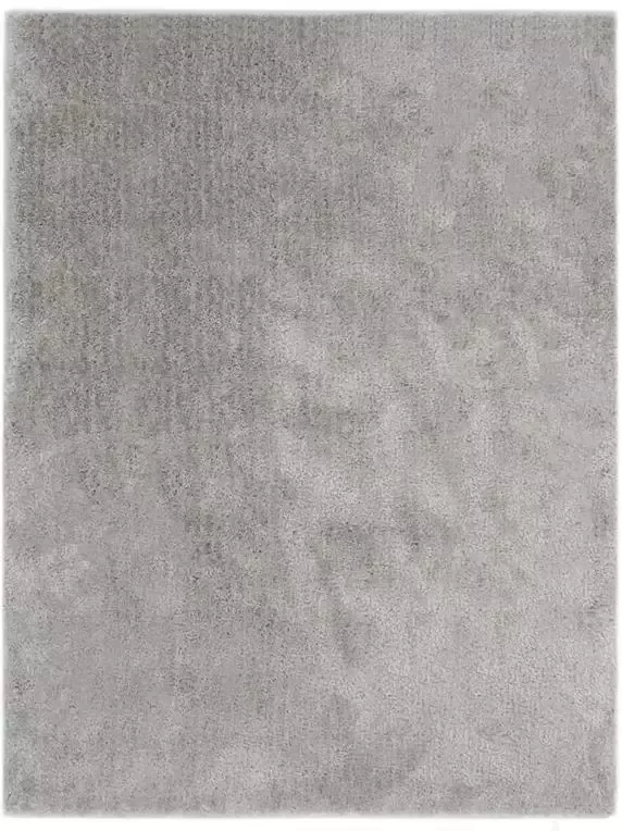 VidaXL Vloerkleed shaggy hoogpolig 80x150 cm grijs