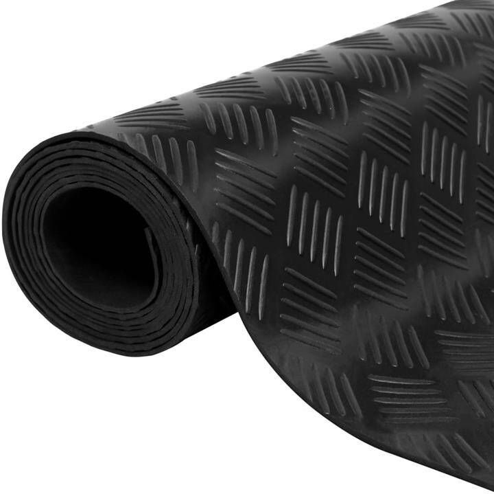 vidaXL Vloermat anti-slip 3 mm 1 5x2 m rubber ruit