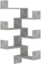 VIDAXL Hoekwandschappen 2 st 40x40x50 cm spaanplaat betongrijs - Thumbnail 1