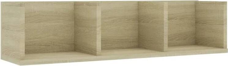 VIDAXL Cd-wandschap 75x18x18 cm bewerkt hout sonoma eikenkleurig - Foto 2