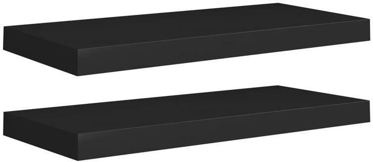 VIDAXL Wandschappen zwevend 2 st 60x23 5x3 8 cm MDF zwart