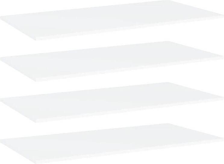 VIDAXL Wandschappen 4 st 100x50x1 5 cm spaanplaat wit