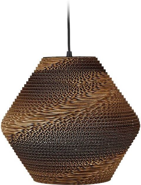Villa Collection Alk hanglamp bruin met zwart koord - Foto 1