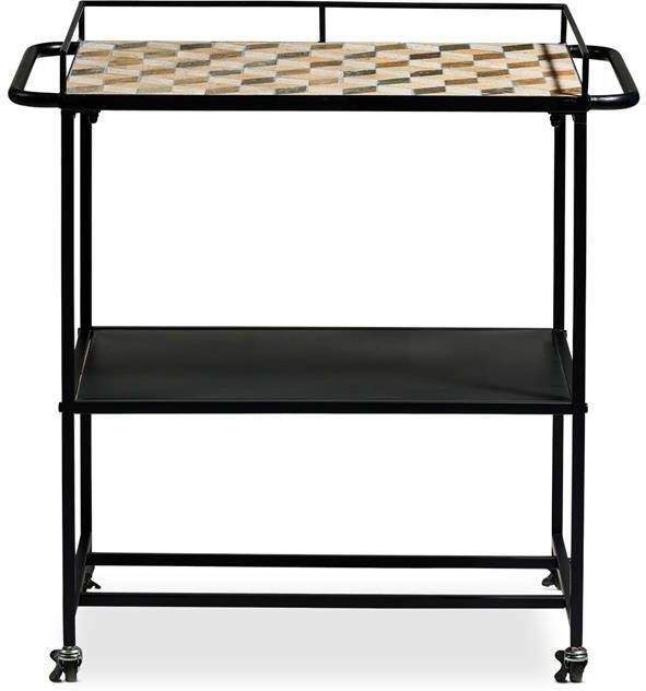 Villa Collection Karv metalen keuken trolley zwart
