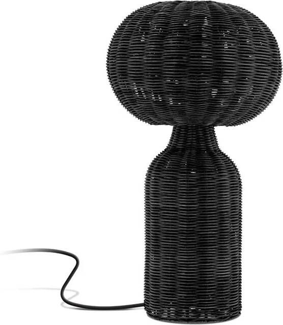 Villa Collection Werna rattan tafellamp zwart 30 x 53.5 cm - Foto 1