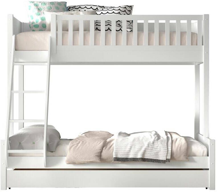 Vipack Stapelbed Scott 3-persoons 140 + 90 x 200 cm wit - Foto 3