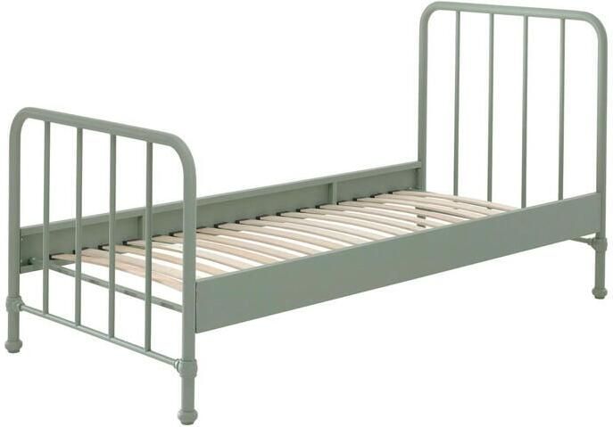 Vipack EMOB Eenpersoonsbed Bronxx metaal 90x200 mat olijfgroen Metalen eenpersoonsbedden Groen Metaal Metalen eenpersoonsbedden Eenpersoons Normaal bed Op voorraad - Foto 5