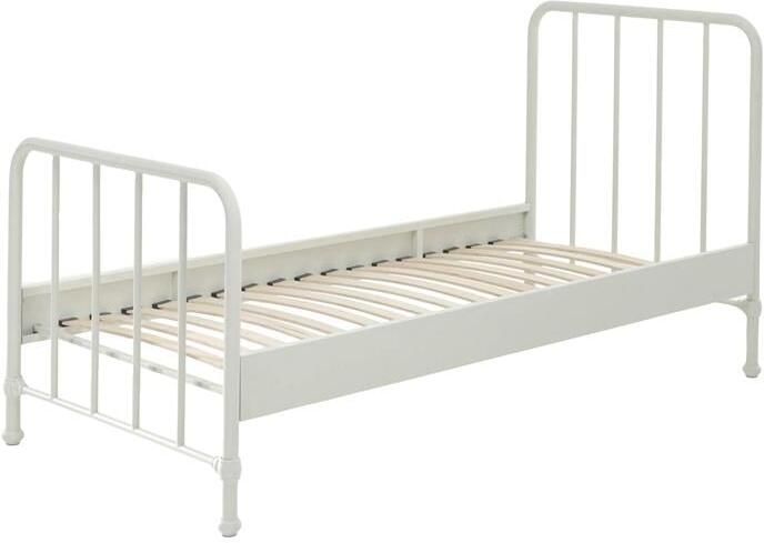 Vipack EMOB Eenpersoonsbed Bronxx metaal 90x200 mat wit Metalen eenpersoonsbedden Wit Metaal Metalen eenpersoonsbedden Eenpersoons Normaal bed Op voorraad - Foto 6