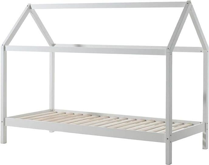 Vipack Kinderbed Dallas 90x200cm Kajuitbed Bed met Dak Peuterbed Ledikant Bedframe Wit - Foto 5