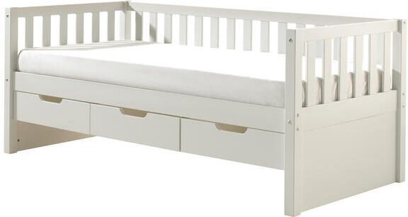 Vipack EMOB Kajuitbed Friedrich 90x200 met 3 lades dennenhout wit Houten kinderbedden Wit Hout Houten kinderbedden Eenpersoons Kajuitbed Op voorraad - Foto 5