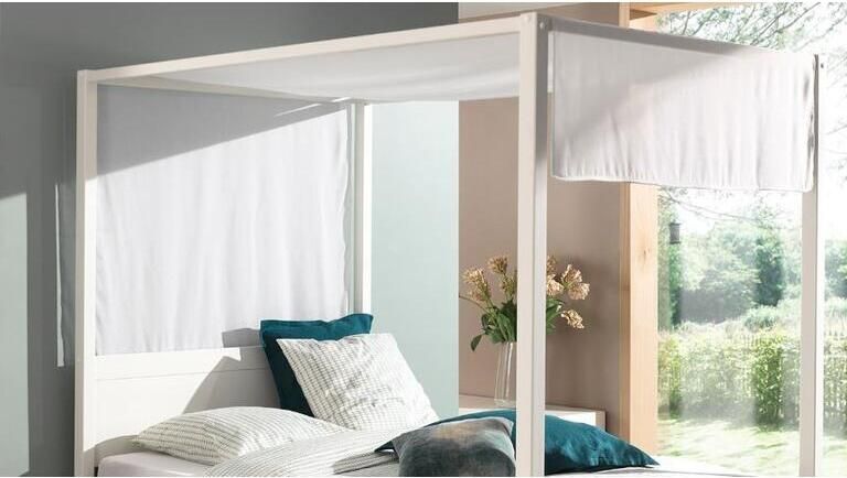 D.Z.S. Vipack Voile voor hemelbed Charlotte 140 katoen Wit - Foto 4