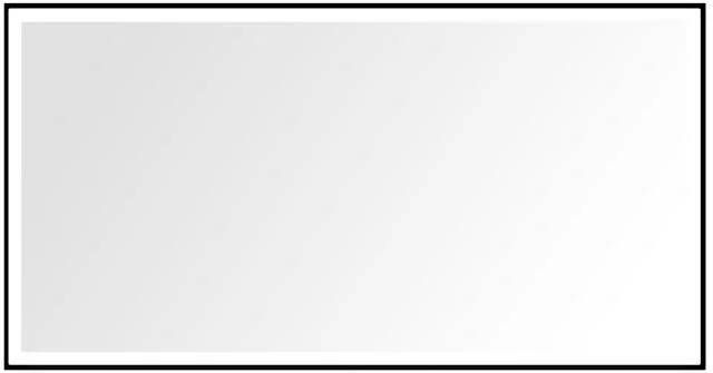 Vtw Living Badkamerspiegel met Verwarming Zwarte Rand 120 x 60 cm