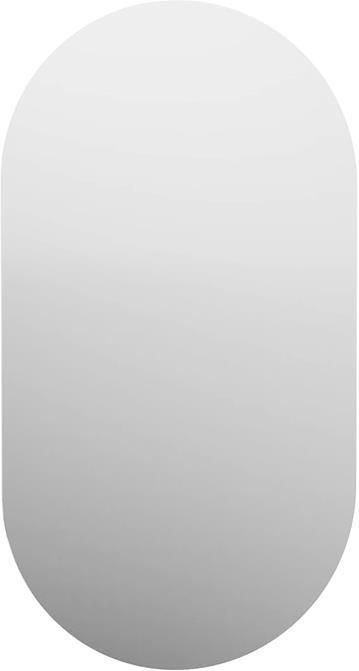 Vtw Living Badkamerspiegel met Verlichting Ovaal 90 x 50 cm Zwart