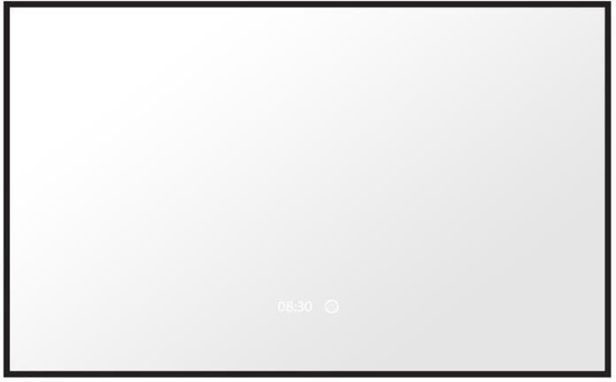 Vtw Living Badkamerspiegel met Verlichting Rand Zwart 80 x 60 cm