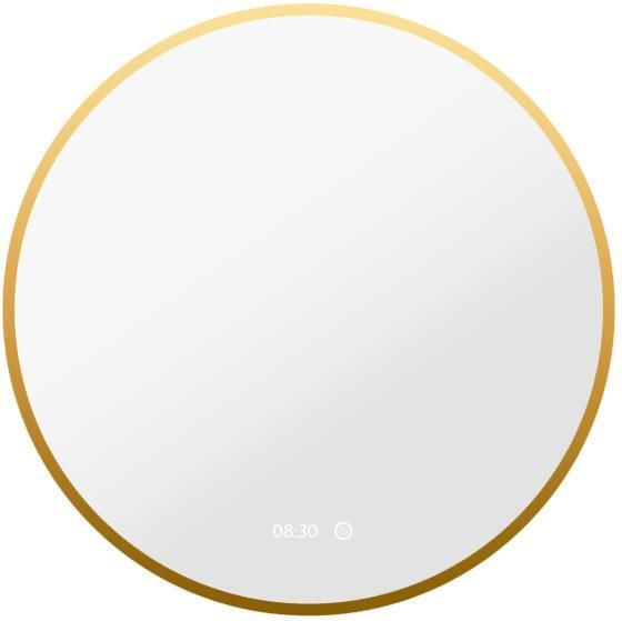 Vtw Living Badkamerspiegel Rond 60 cm Goud Spiegel met Verlichting