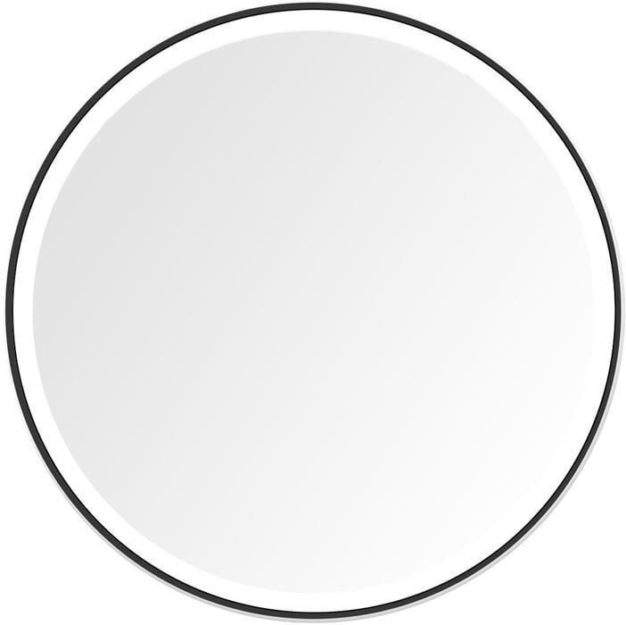 Vtw Living Badkamerspiegel Rond 60 cm Zwarte Rand met Verlichting