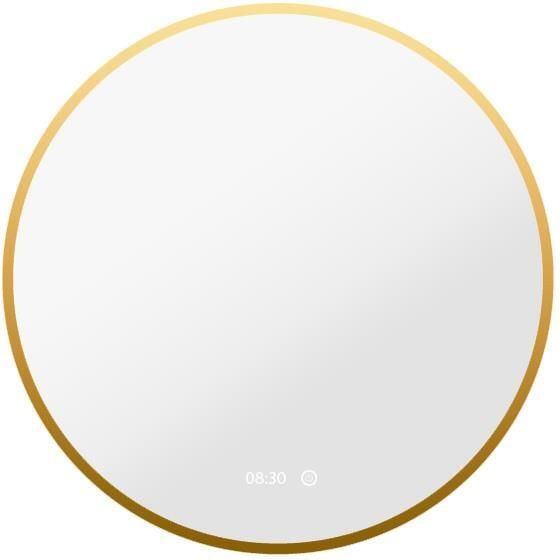 Vtw Living Badkamerspiegel Rond 80 cm Goud Spiegel met Verlichting