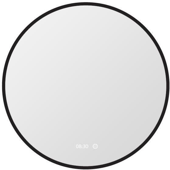 Vtw Living Badkamerspiegel Rond 80 cm Zwart Spiegel met Verlichting