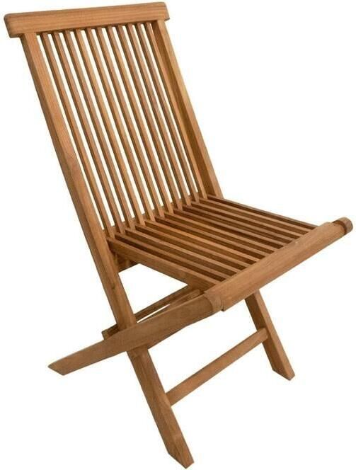 Vtw Living Inklapbare Tuinstoel van Teakhout Bruin 89 x 47 x 60 cm