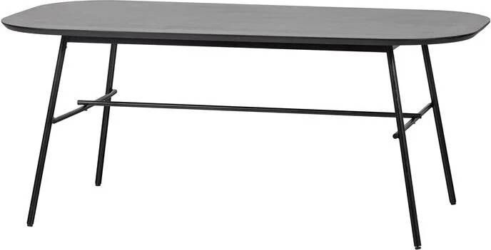 Vtwonen Eettafel Elegance Mangohout en Metaal 180 x 90cm Zwart