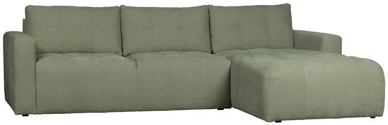 Vtwonen Bar Chaise Longue Rechts Stof Groen 87x280x170