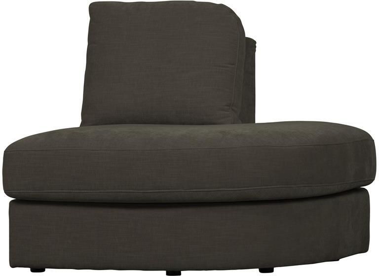 Vtwonen Family 1-Zits Bank Element Ronde Hoek Rechts -Polyester -Zwart