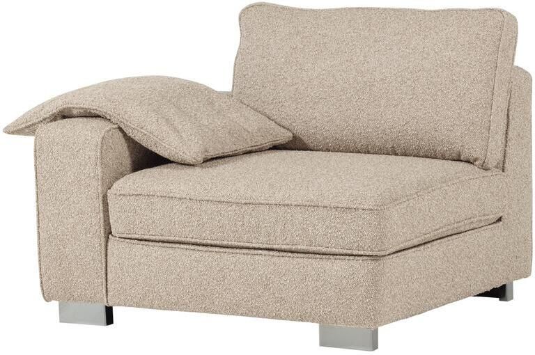 Vtwonen Lazy 1-Zits Element met arm links Bouclé Naturel