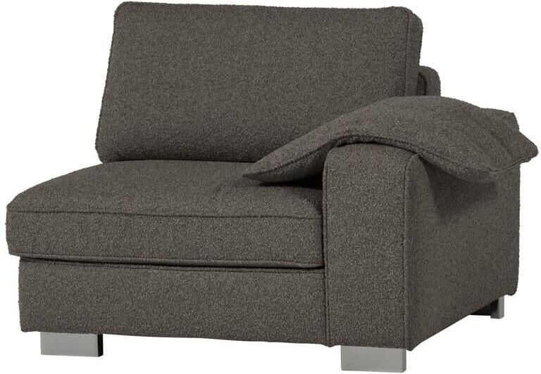 Vtwonen Lazy 1-Zits Element met arm rechts Bouclé Antraciet