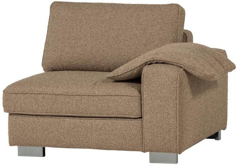 Vtwonen Lazy 1-Zits Element met arm rechts Bouclé Bruin