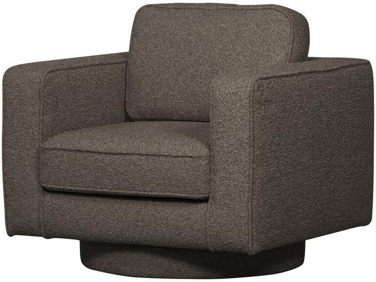 Vtwonen Lazy Draaifauteuil- Bouclé Antraciet