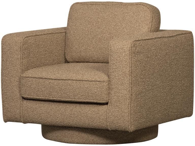 Vtwonen Lazy Draaifauteuil- Bouclé Bruin