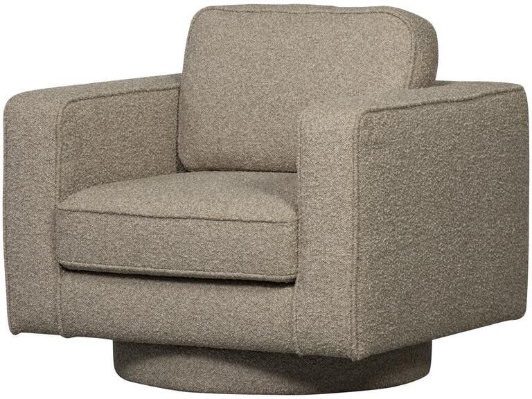 Vtwonen Lazy Draaifauteuil- Bouclé Zand
