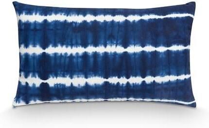 Vtwonen Sierkussen Tie Dye Kussen Woonkamer Blauw Wit 30x50cm