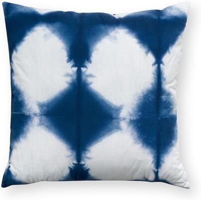 Vtwonen Sierkussen Tie Dye Kussen Woonkamer Blauw Wit 50x50cm