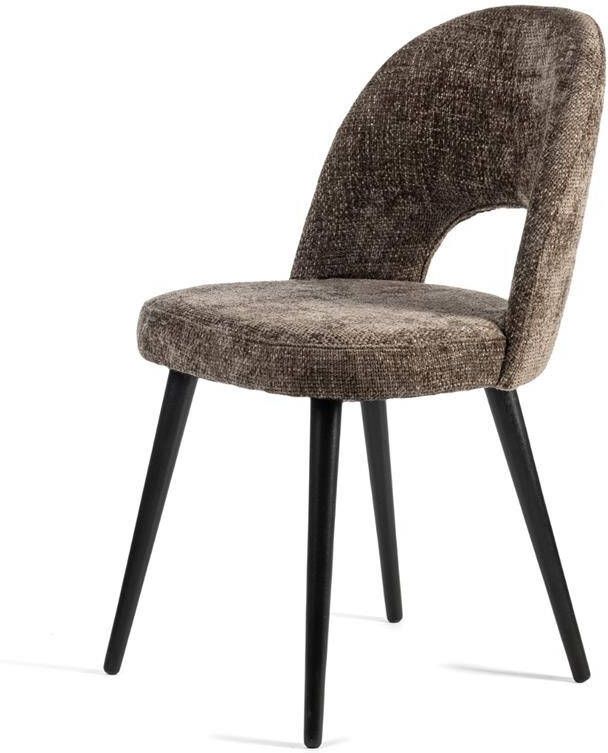 Vurna Devin eetkamerstoel stof bruin - Foto 3