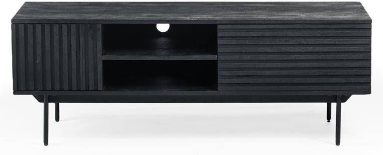 Vurna Kaplan tv-meubel 140 cm mango zwart - Foto 2