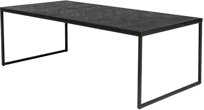 Vurna Reinier zwart teak visgraat salontafel 120x60x40 cm - Foto 2