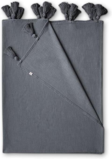 Walra Plaid Funny Frays 130x170 Antraciet