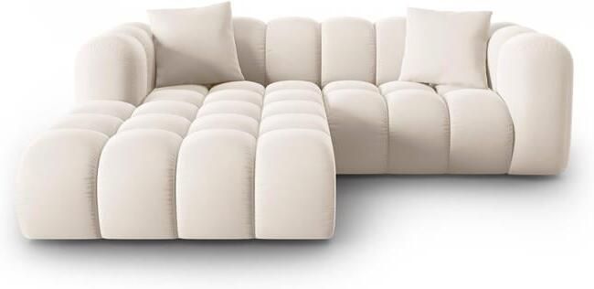 Windsor & Co Halley Hoekbank met Chaise Longue 3-zits Links Crème