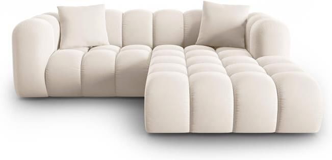 Windsor & Co Halley Hoekbank met Chaise Longue 3-zits Rechts Crème