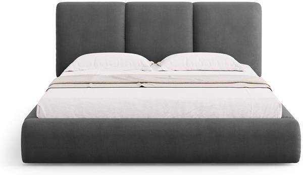 Windsor & Co Horizon Bedframe met Opbergvak 140 x 200 cm Chenille Donkergrijs