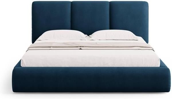 Windsor & Co Horizon Bedframe met Opbergvak 160 x 200 cm Chenille Koningsblauw