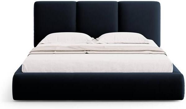 Windsor & Co Horizon Bedframe met Opbergvak 160 x 200 cm Fluweel Donkerblauw